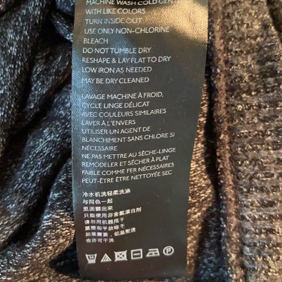 Anthropologie Saturday Sunday Gray Tie Back Ribbon Sweater Top - S - Picture 9 of 11